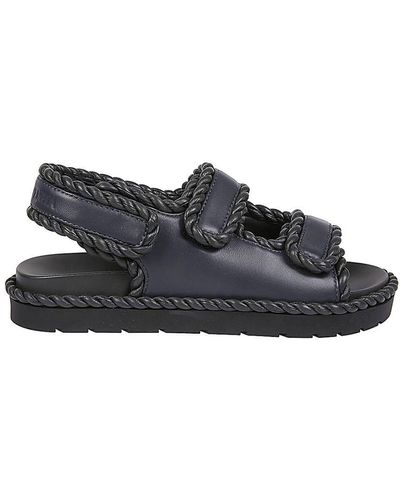 Bottega Veneta Jack Leather Sandals - Black