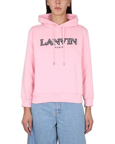 Lanvin Sweatshirt With Logo Embroidery - Red