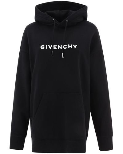 Givenchy Flocked Logo Hoodie - Black