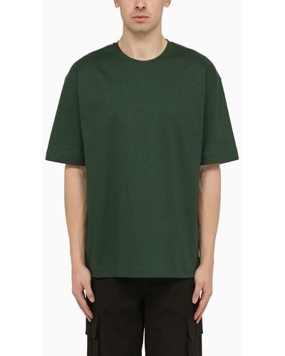 Burberry Dark Green Cotton T Shirt