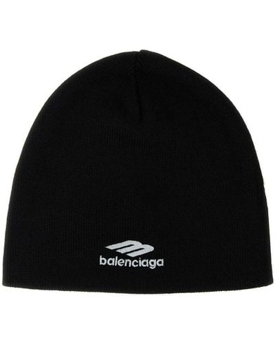 Balenciaga 3B Sports Icon Skiwear Beanie Hat - Black