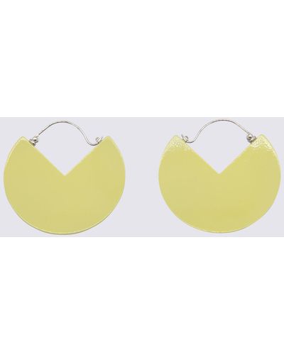 Isabel Marant Light Yellow And Silver '90 Earrings - Blue