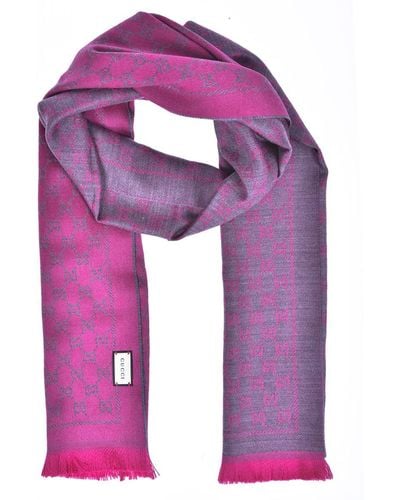 Gucci Scarf Scarves Foulard - Purple