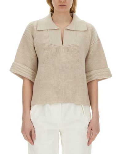 Margaret Howell Knitted T-shirt - Natural