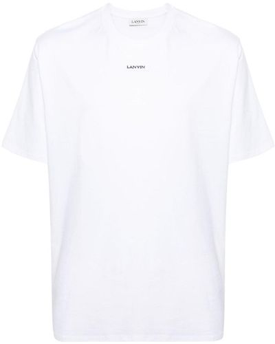 Lanvin Logo-appliquè Cotton T-shirt - White