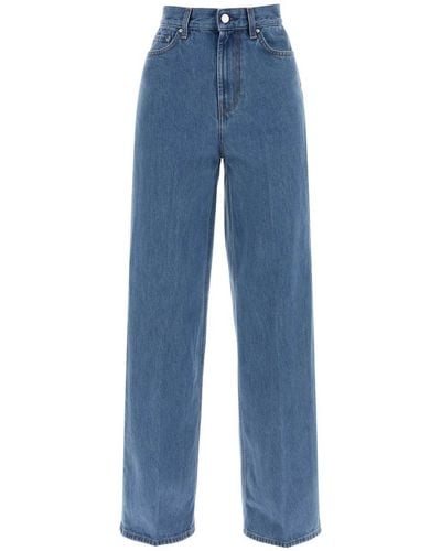 Totême Organic Cotton Wide Leg Jeans - Blue