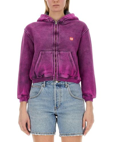 Alexander Wang Sweatshirt With Logo - Purple