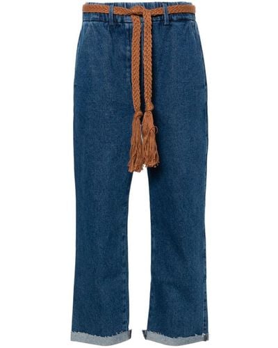 Alysi Cropped Jeans - Blue