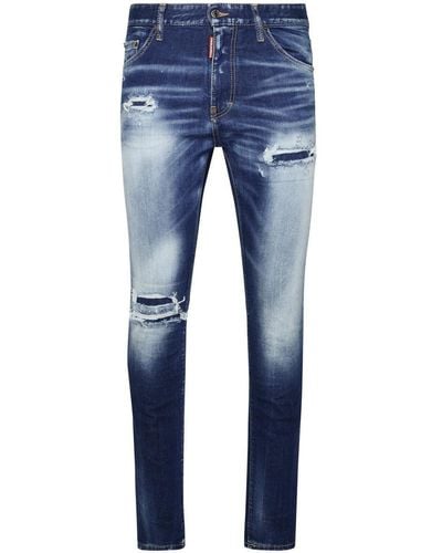 DSquared² Blue Cotton Blend Jeans