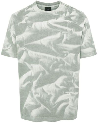 PS by Paul Smith Sun Bleach Print Cotton T-shirt - Gray