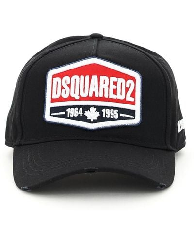 DSquared² Baseball Cap With Embroidered Patch - Black