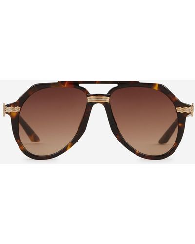 Casablancabrand Aviator Sunglasses - Brown