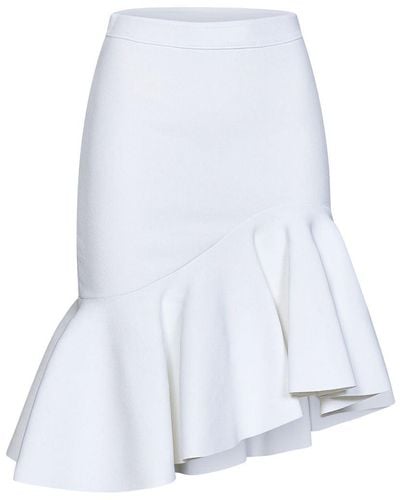 Alexander McQueen 'Ruffle' Skirt - White