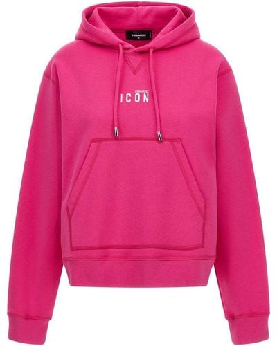 DSquared² Fuchsia Cotton Sweatshirt - Pink