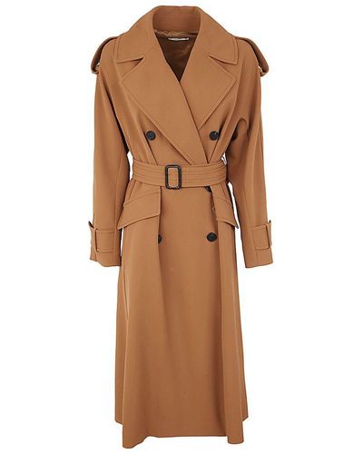 NINA 14.7 Triple Crepe Trench Coat Clothing - Brown