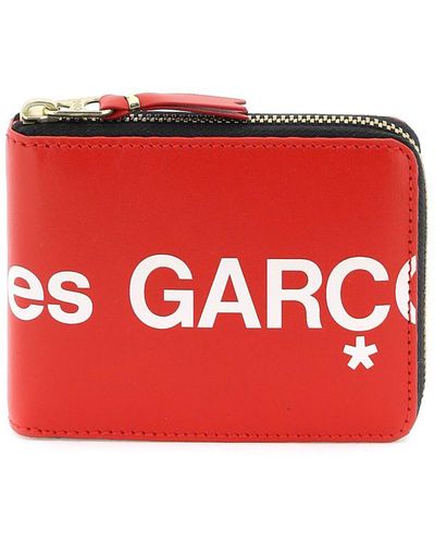 Comme des Garçons Comme Des Garcons Wallet Zip-around With Maxi Logo - Red