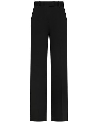 Circolo 1901 Wide-Leg Stretch Cotton Pants - Black