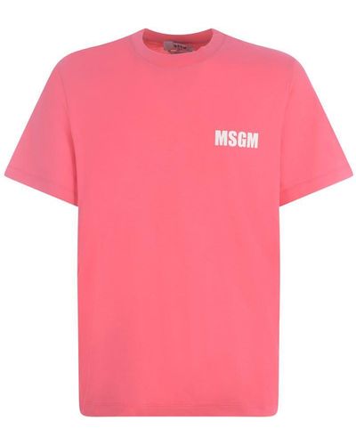 MSGM T-shirts And Polos Pink