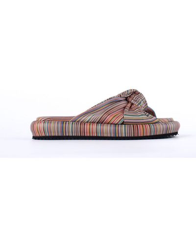 Paul Smith Multicolor Milleraies Leather Knot Slipper - Brown