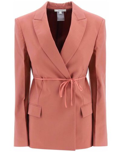 Nensi Dojaka Cool Virgin Wool Blazer - Pink