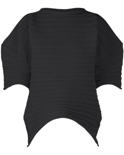 Pleats Please Issey Miyake Chili Knit Shirt - Black