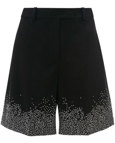 JW Anderson Crystal-Embellished Tailored Shorts - Black