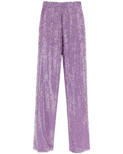 Dries Van Noten Puvis Sequined Pants - Purple