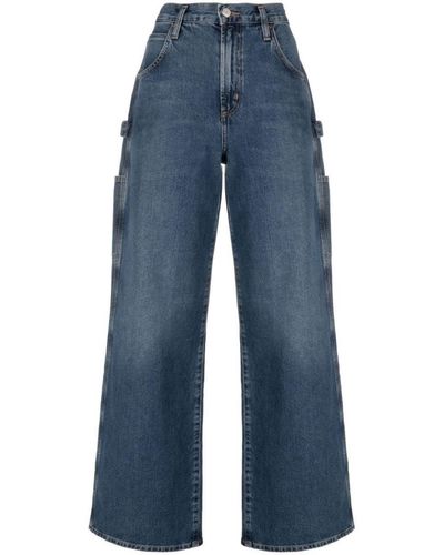 Agolde Magda Organic Cotton Wide-leg Jeans - Blue