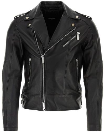 DSquared² Leather Jackets - Black
