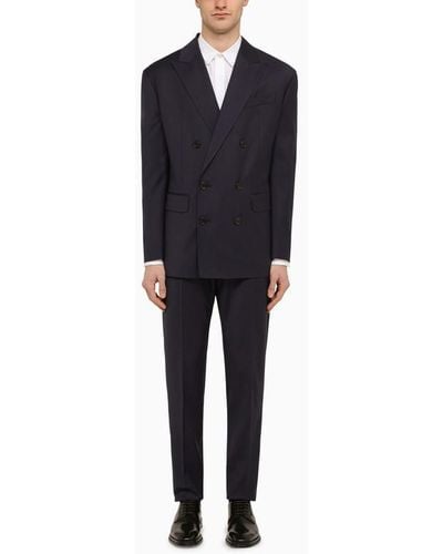 DSquared² Wallstreet Double-Breasted Suit In - Black