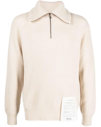 Ballantyne Ribbed-knit Cashmere Sweater - Natural