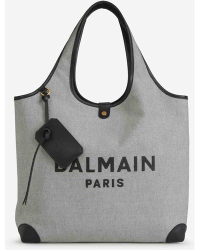 Balmain B-army Shopper Bag - Gray