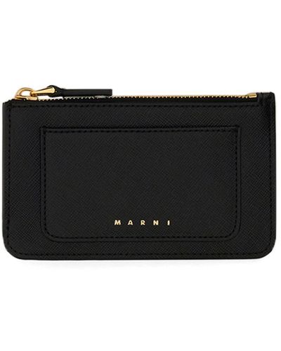 Marni Leather Card Holder - Black