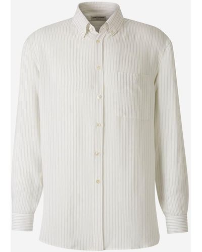 Saint Laurent Striped Shirt - White