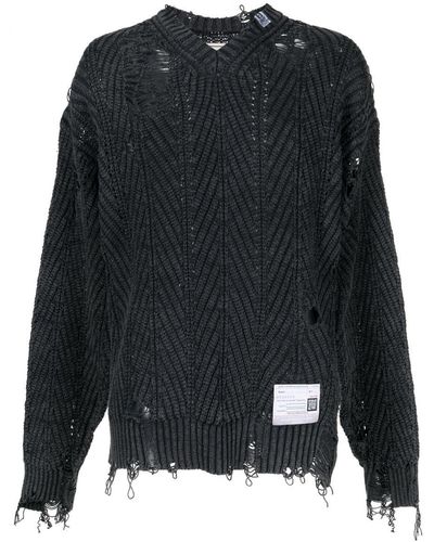 Black Maison Mihara Yasuhiro Sweaters and knitwear for Men | Lyst