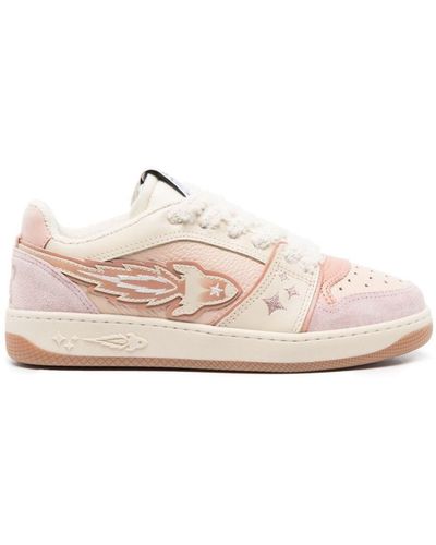 ENTERPRISE JAPAN Ej Egg Rocket Leather Sneakers - Pink