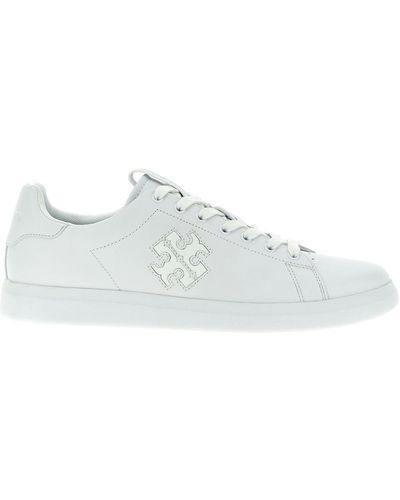 Tory Burch Double T Howell Court Trainers - White