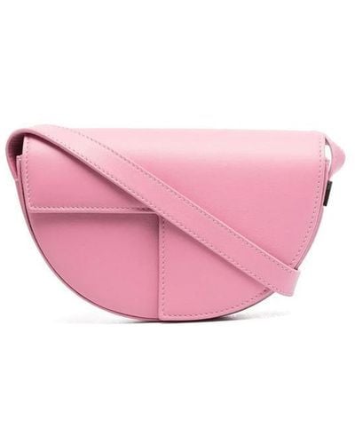 Patou Shoulder Calfskin Bag - Pink