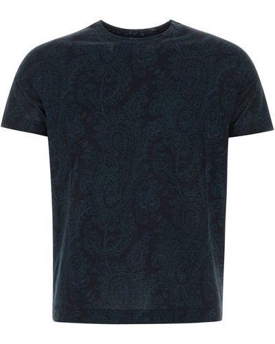 Etro Printed Cotton T-shirt - Black