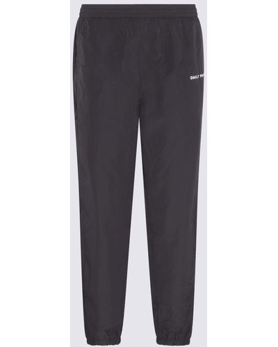 Daily Paper Black Cotton Track Pants - Grey