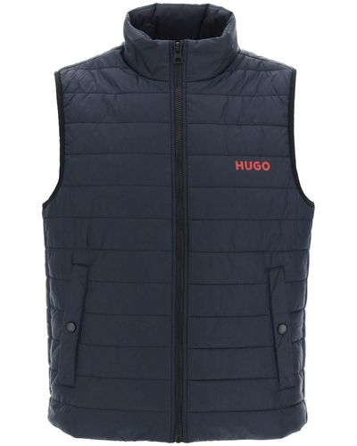 HUGO Recycled Fabric Padded Vest - Blue