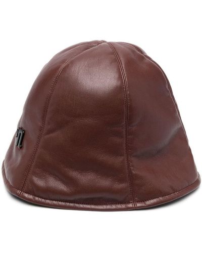 Nanushka Faux-leather Bucket-hat - Brown
