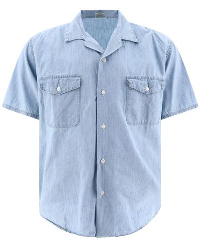 Orslow Shirt With Patch Pockets - Blue