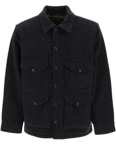 Filson Padded Mackinaw Wool Cruiser Jacket - Black