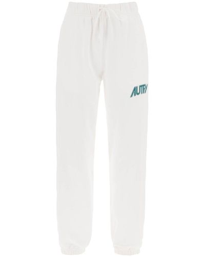 Autry Joggers With Logo Print - White