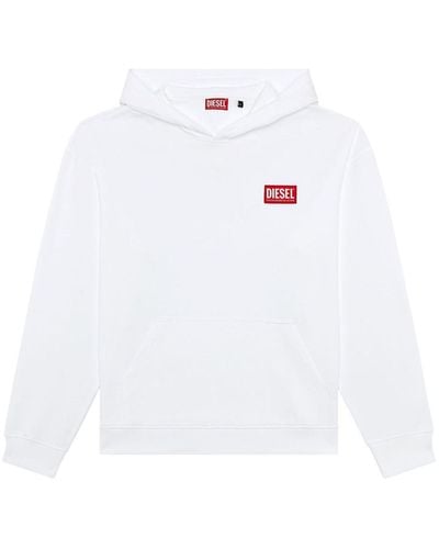 DIESEL Oversized Sweatshirt With Patch - White