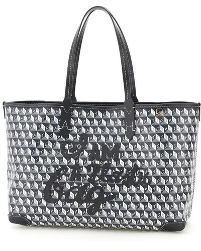 Anya Hindmarch Small 'i Am A Plastic Bag' Shopping Bag - Black