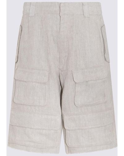 MISBHV Linen Blend Cargo Shorts - Grey
