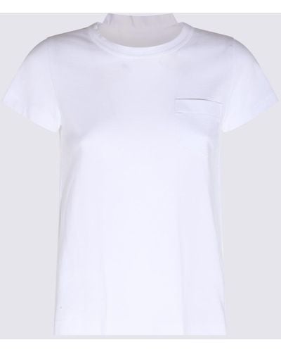 Sacai White Nylon T-shirt