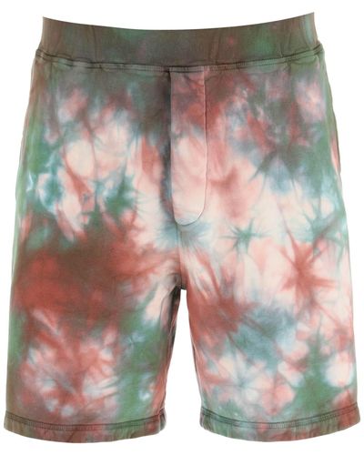 DSquared² Tie-dye Short Sweatpants - Multicolor